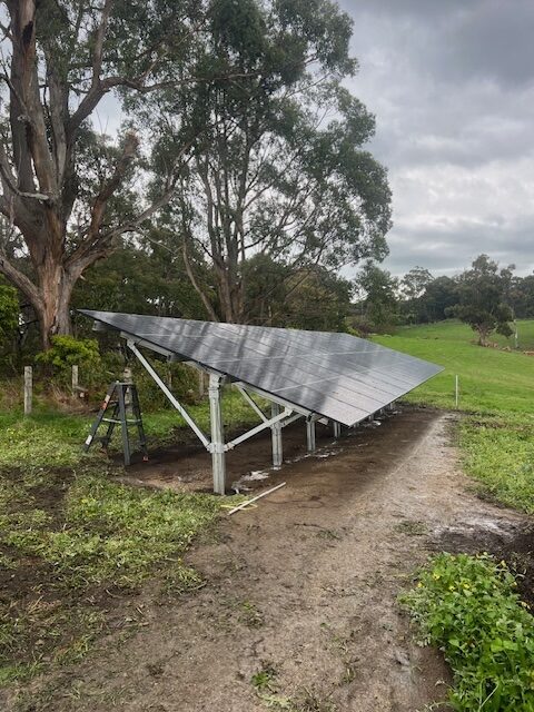 Clenergy ground-mounted solar array in a green paddock